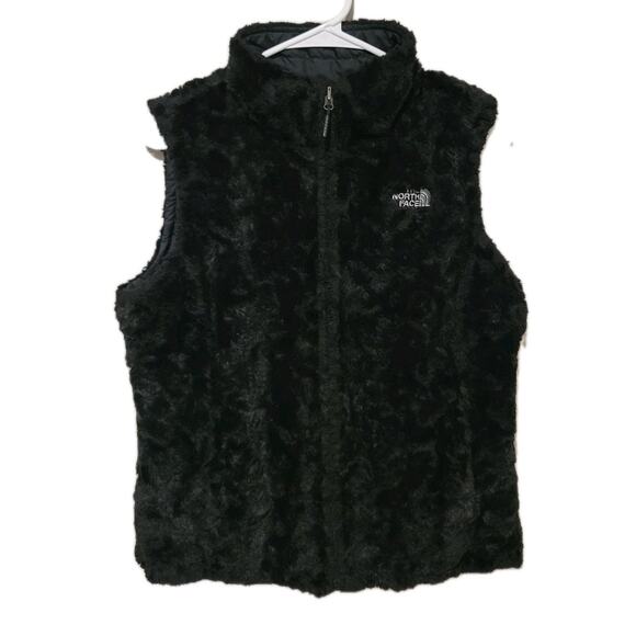 The North Face Black Faux Fur Quilted Reversible Vest Size Medium Women’s - Picture 2 of 6